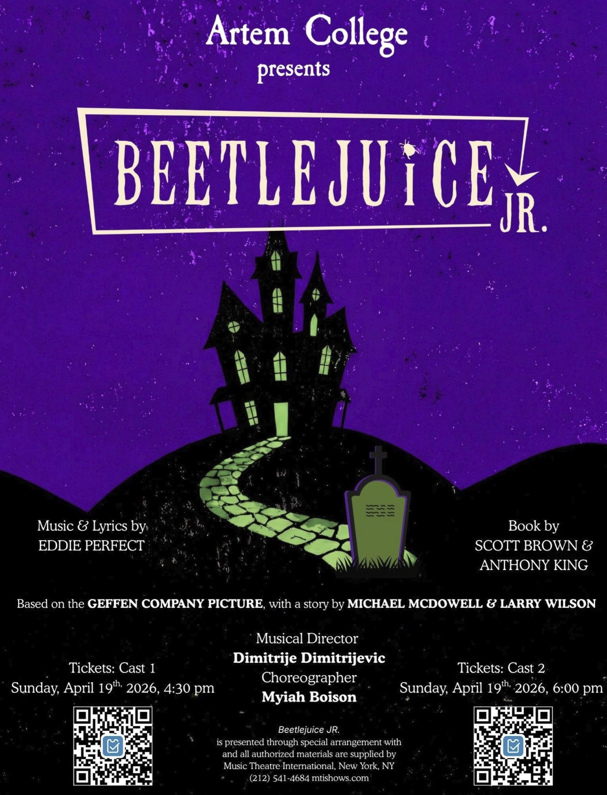 Artem College presents Beetlejuice Jr.